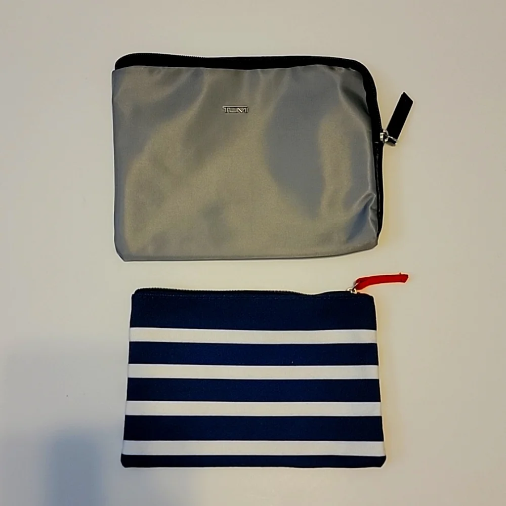 Tumi Delta and Air France zipper pouches